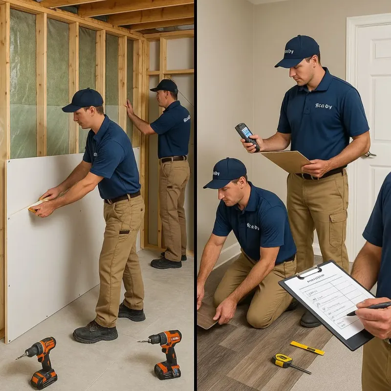 Repairs and Reconstruction process in China, TX